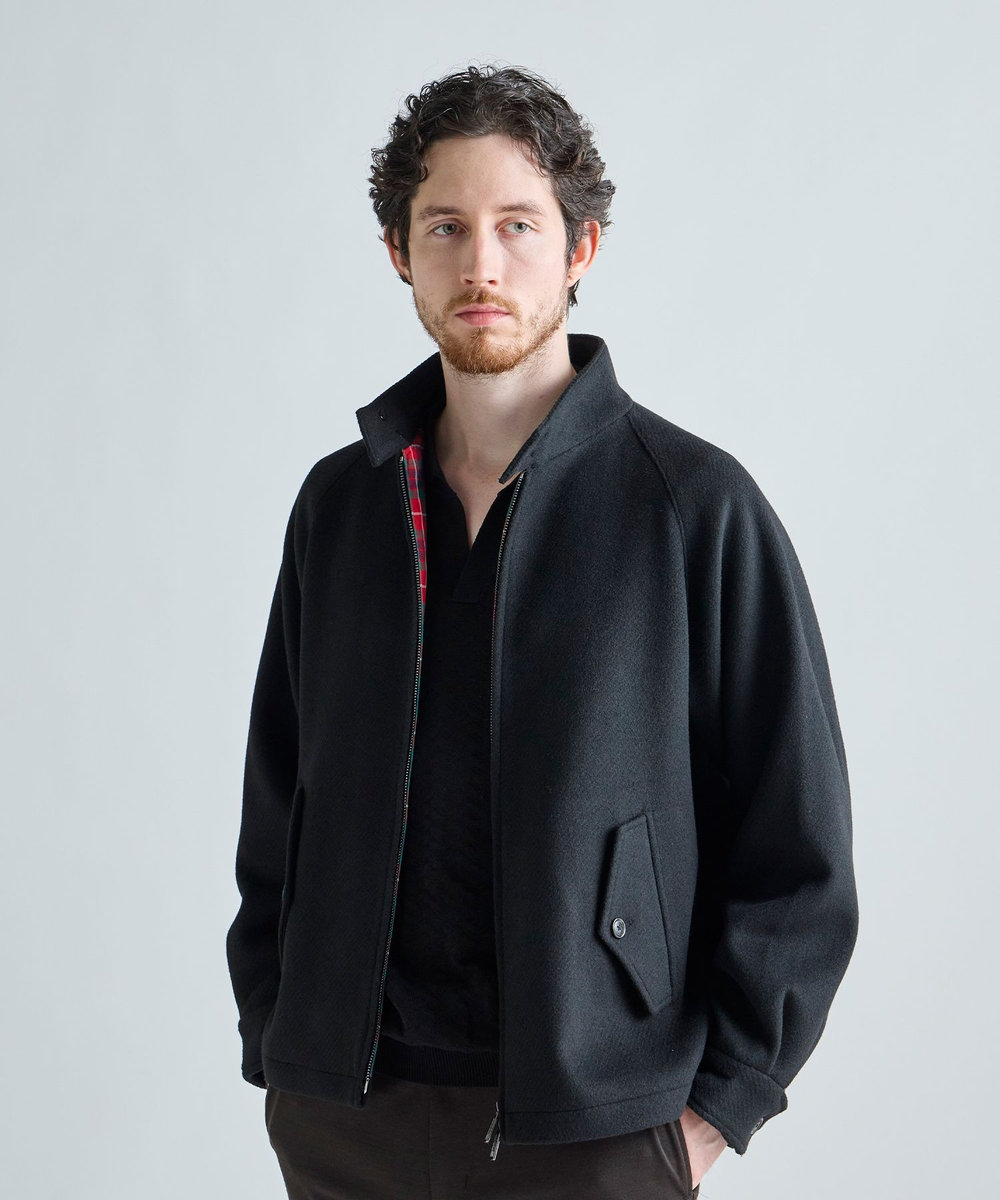 MEN'S BIGI 《別注》BARACUTA ツイルビーバージャージG4ブルゾン ブラック