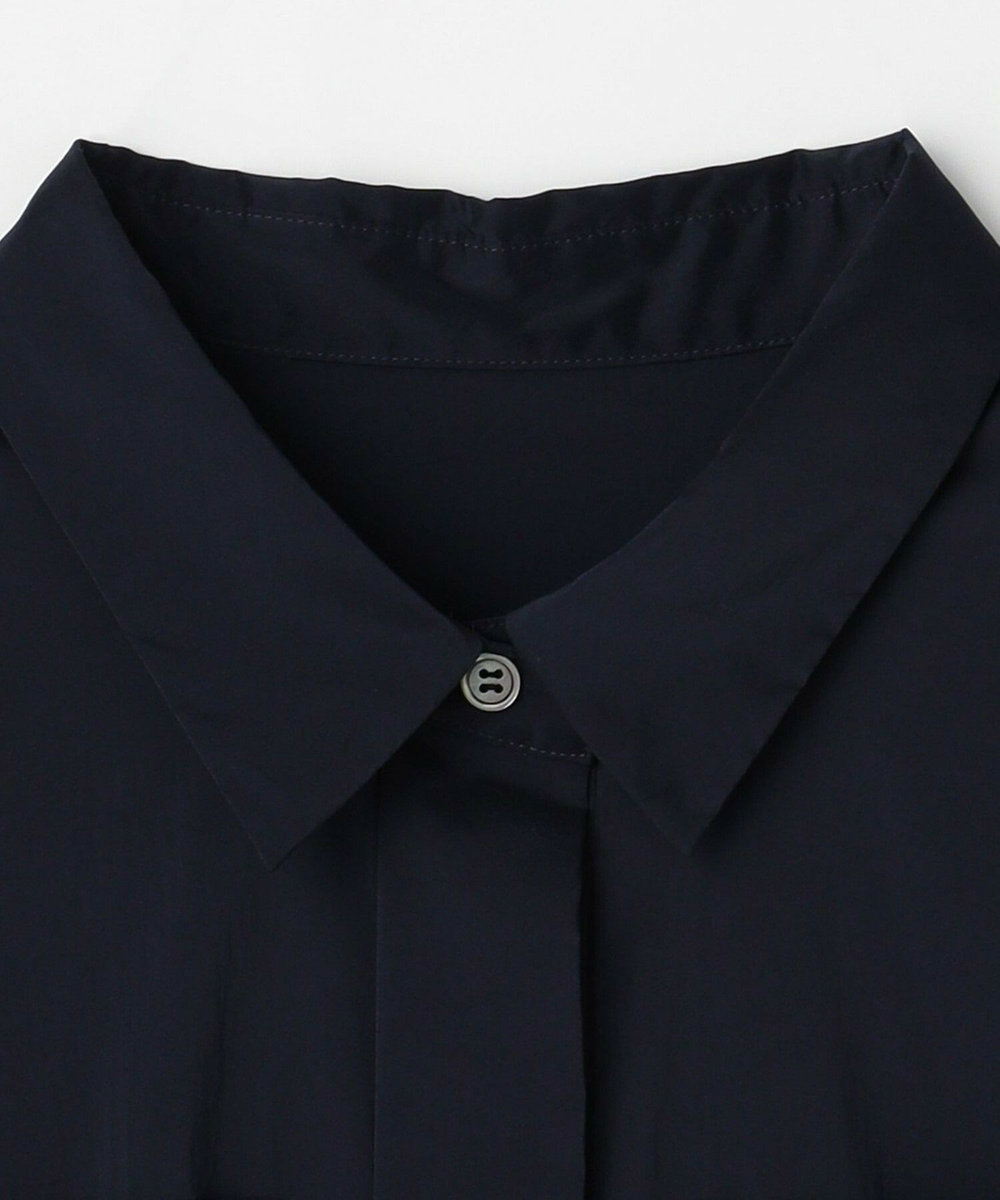 L'EQUIPE Lサイズ（大きいサイズ） 【大きいサイズ】ストレッチタフタシャツワンピース ネイビー