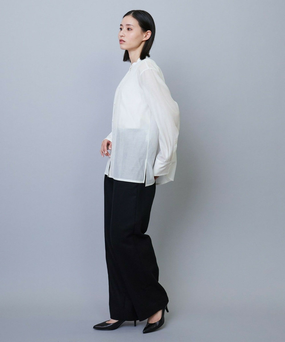 L'EQUIPE COUTURIER コットンシルクシャツ オフホワイト