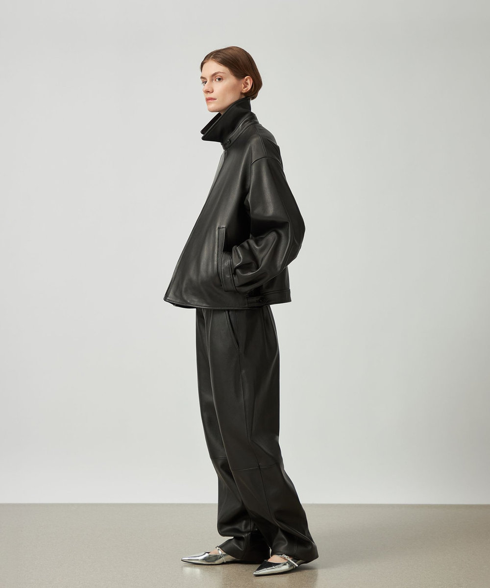DÉPAREILLÉ LAMB LEATHER BLOUSON / ラムレザーブルゾン ブラック
