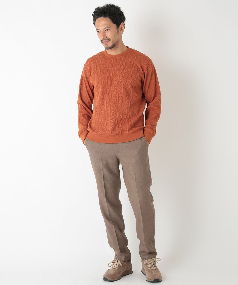 MEN'S BIGI 【スタプレタイプ/EASY CARE】ツイルストレッチイージーパンツ ブラウン