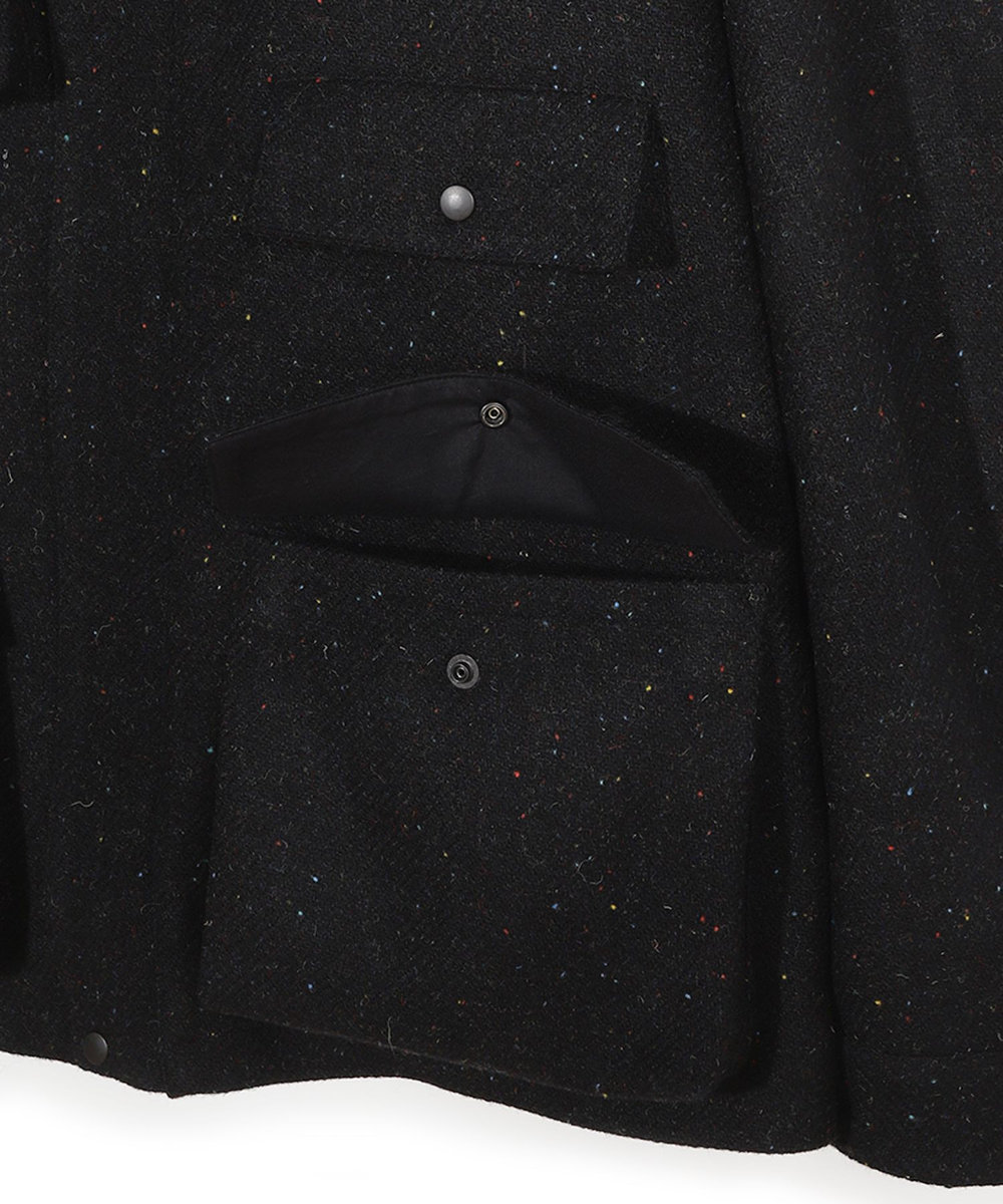 MEN'S BIGI 【50th Anniv . 菊池武夫】HARRIS TWEED COLOR NEP BLOUSON ブラック