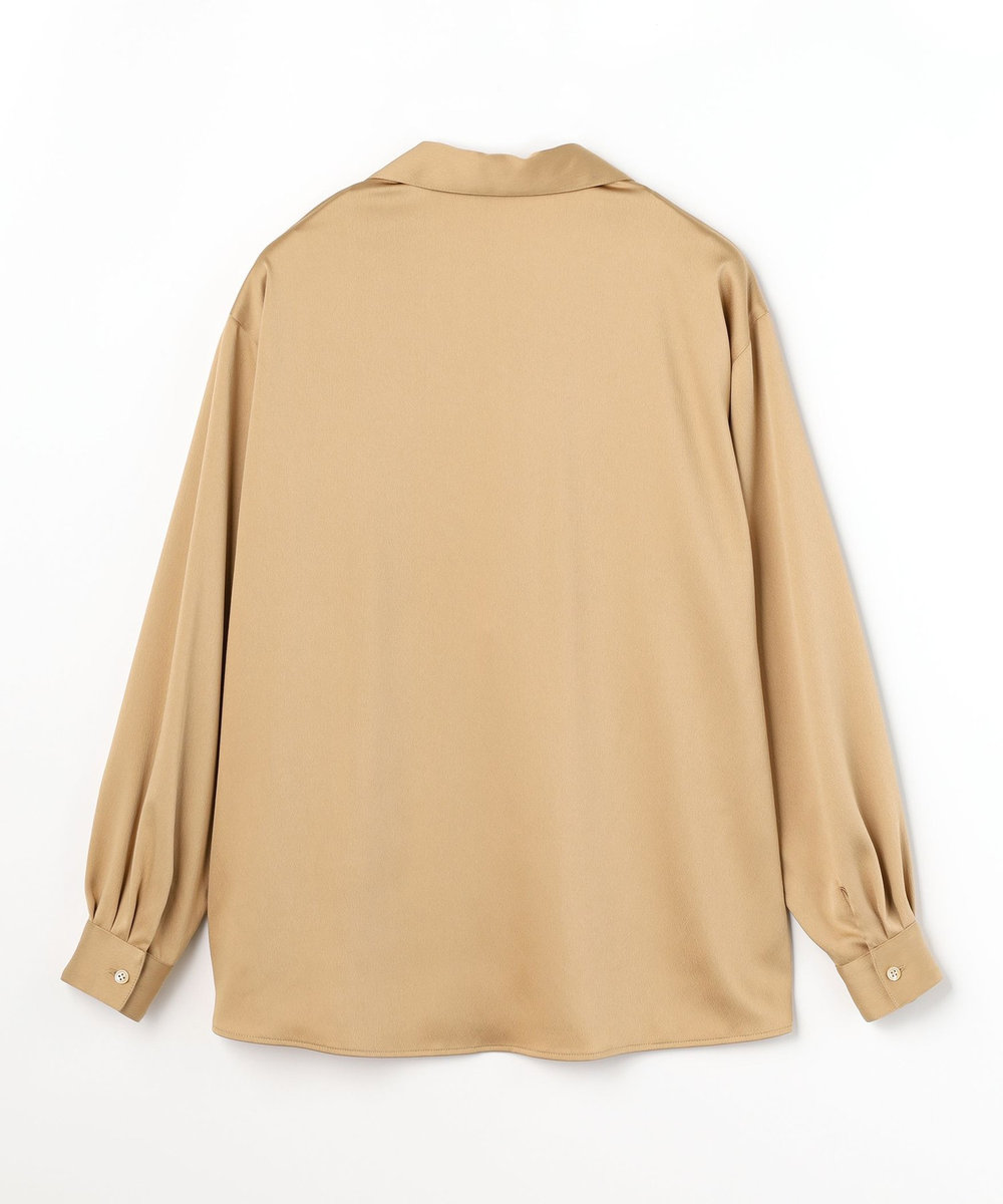 MOGA Collection MOGA Collection ドレープサテンブラウス ベージュ