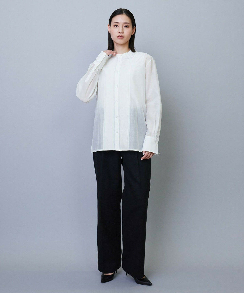 L'EQUIPE COUTURIER コットンシルクシャツ オフホワイト