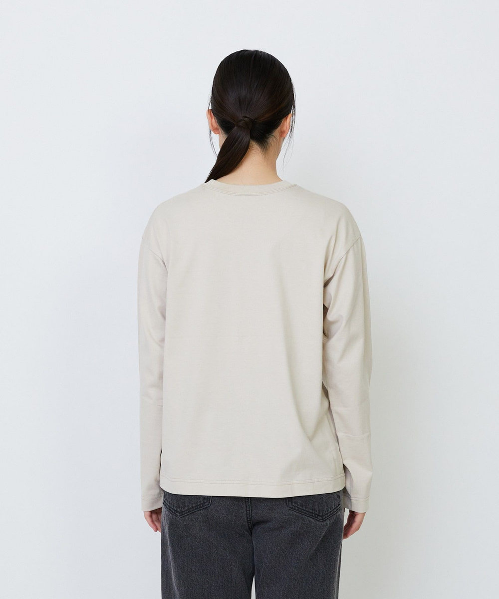 LOISIR 【EC限定・アーティストコラボ】LOISIR×TORANEKOBONBON CATプリントロングスリーブTシャツ ベージュ