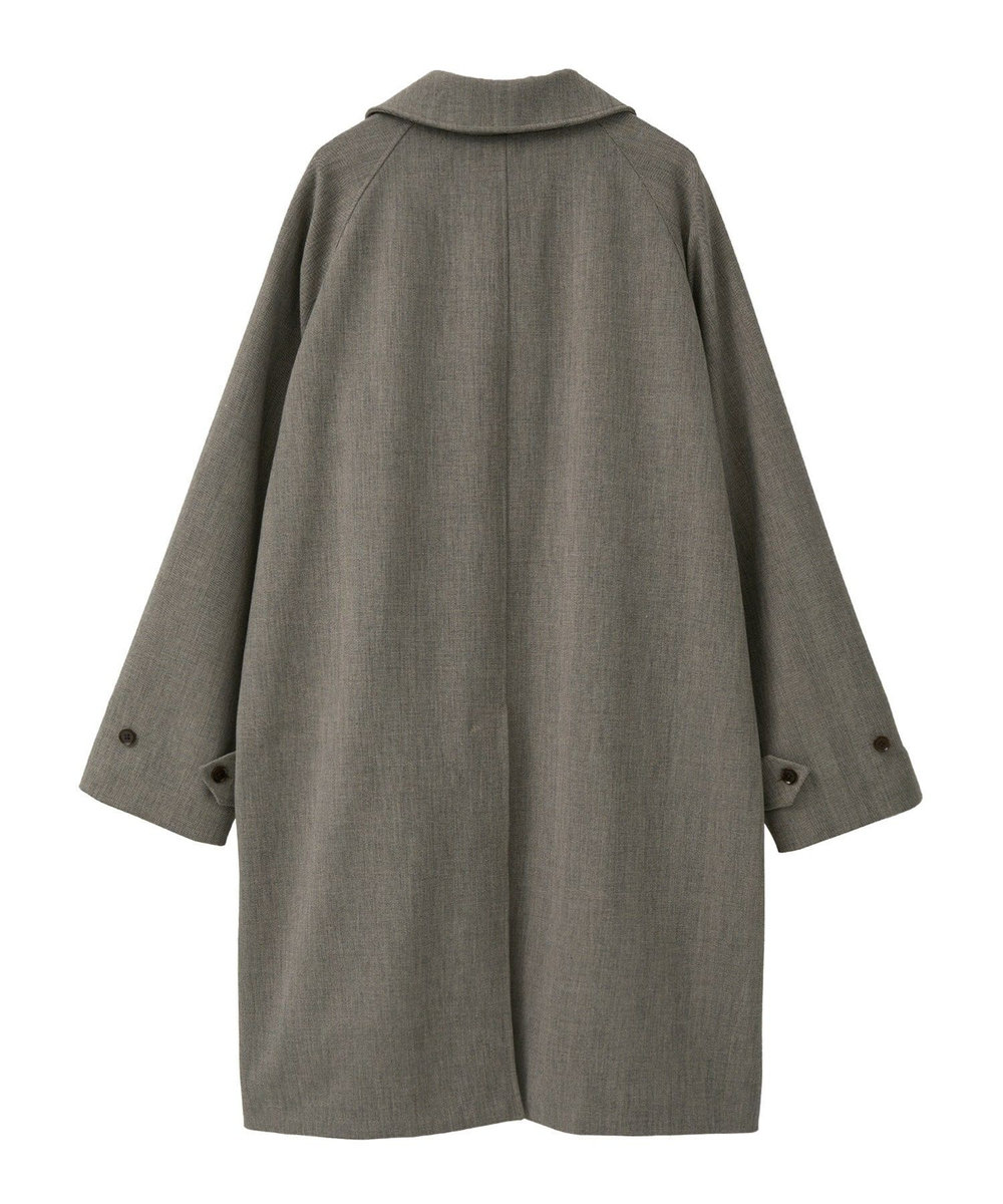 MEN'S BIGI ヘリンボーンダブルクロス ステンカラーコート＜2WAYストレッチ＞ ベージュ