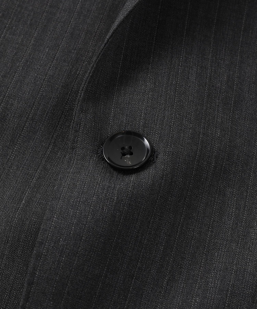 MEN'S BIGI ヘリンボーンストライプスーツセットアップ グレー