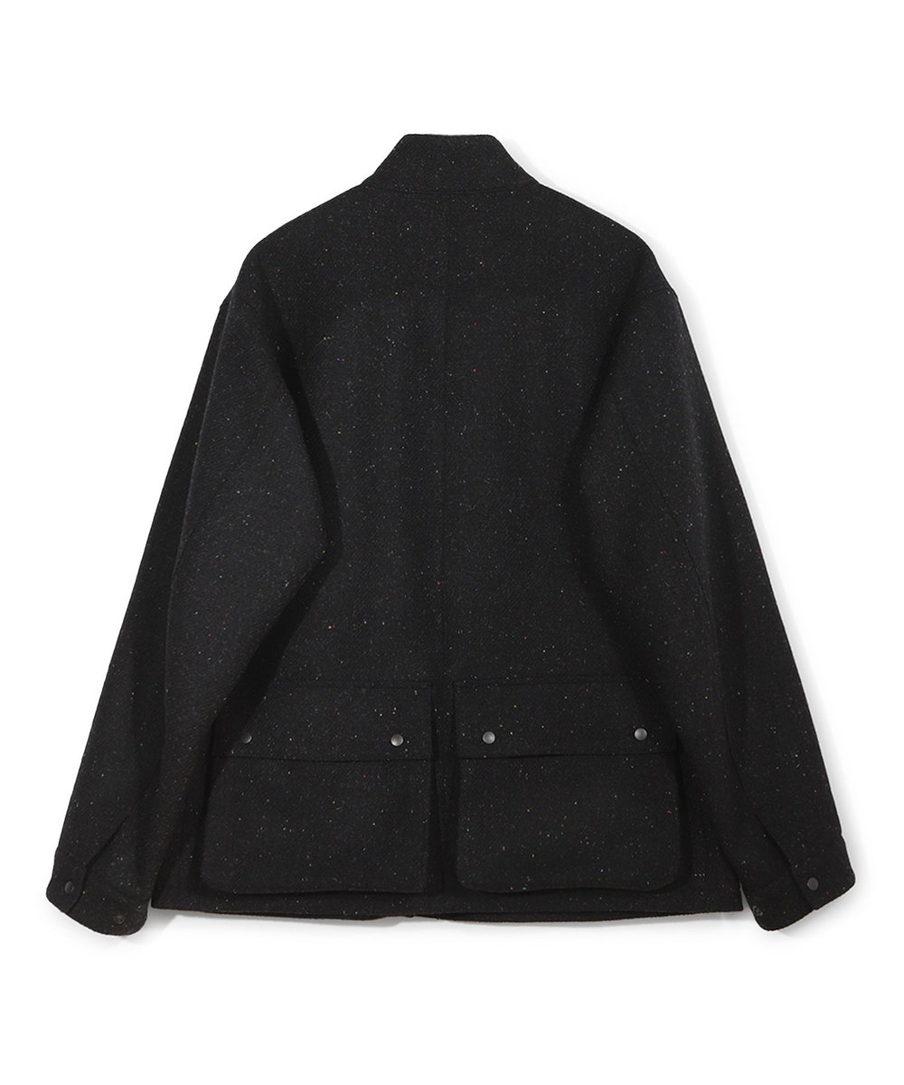 MEN'S BIGI 【50th Anniv . 菊池武夫】HARRIS TWEED COLOR NEP BLOUSON ブラック