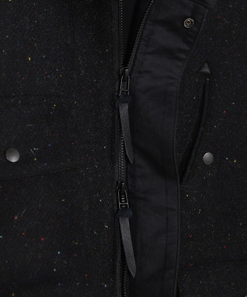 MEN'S BIGI 【50th Anniv . 菊池武夫】HARRIS TWEED COLOR NEP BLOUSON ブラック