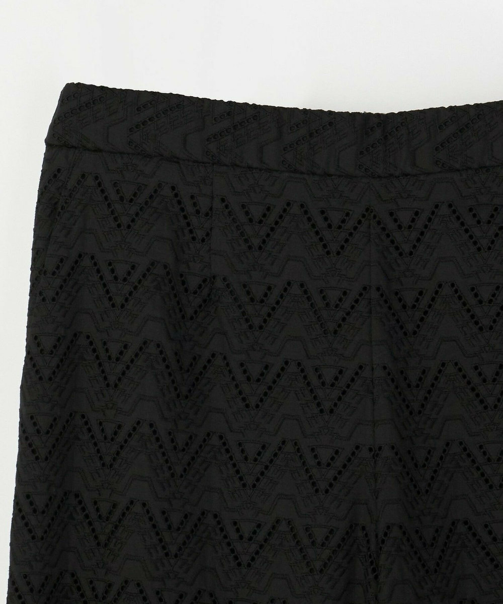 feerique Lサイズ（大きいサイズ） 【大きいサイズ】feerique コットンレースワイドパンツ ブラック