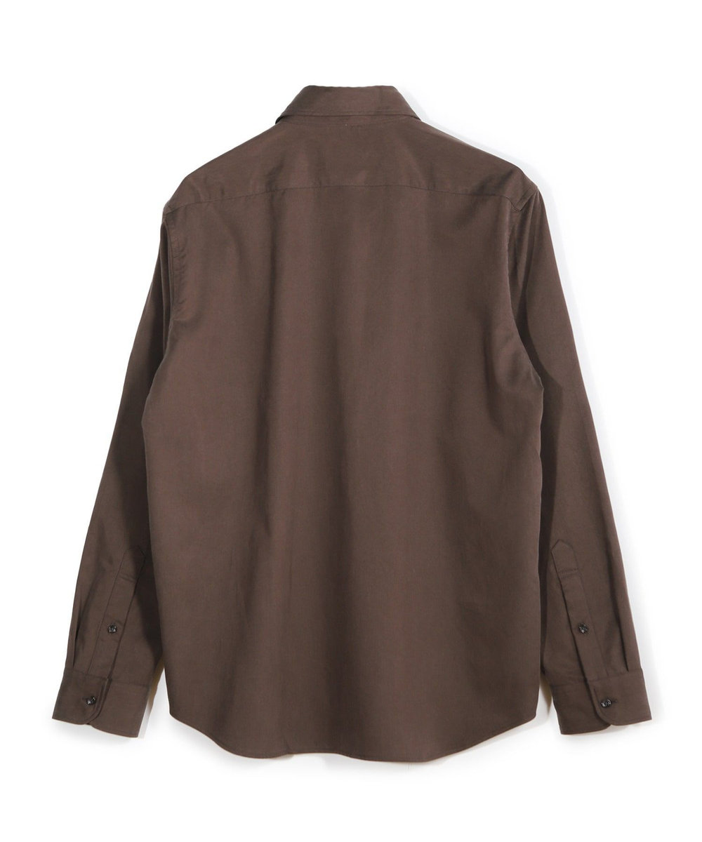 MEN'S BIGI リヨセルコットンサテンシャツ ブラウン