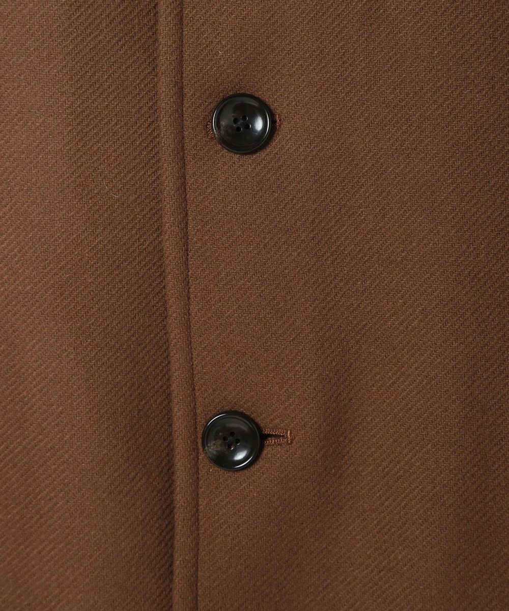 MEN'S BIGI Bellandiウールメルトンスタンドカラーコート ブラウン