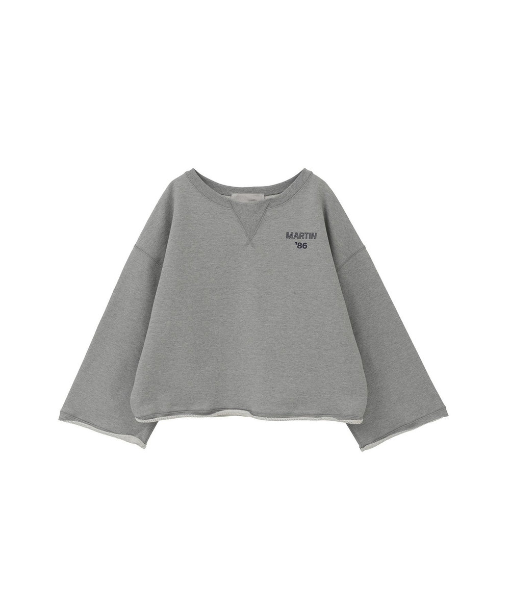 1er Arrondissement ＜IRONING (アイロニング)＞ロゴスウェットショートプルオーバー グレー