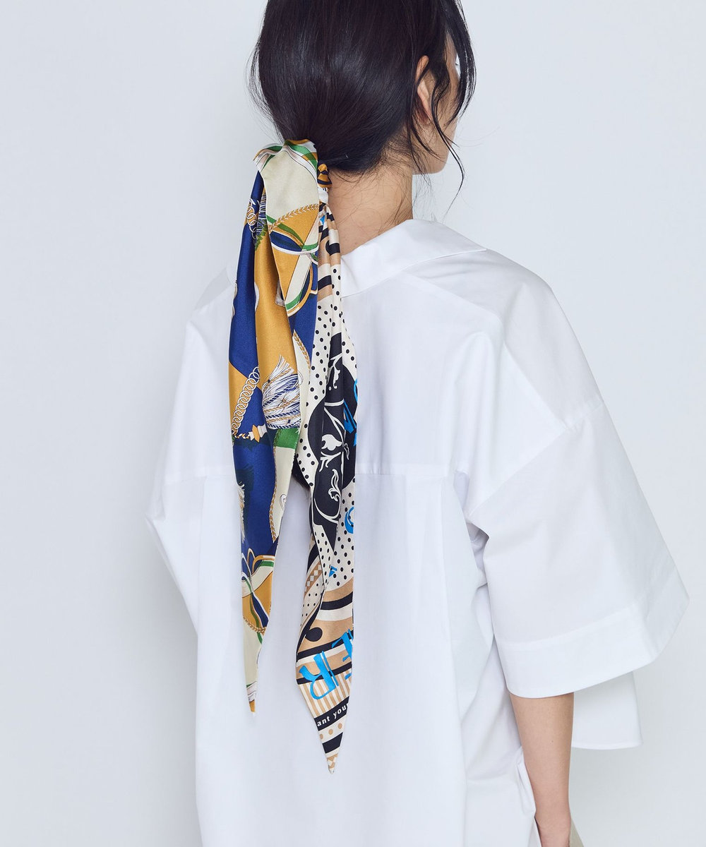 1er Arrondissement ＜manipuri (マニプリ)＞別注ダイヤ型スカーフ ベージュ