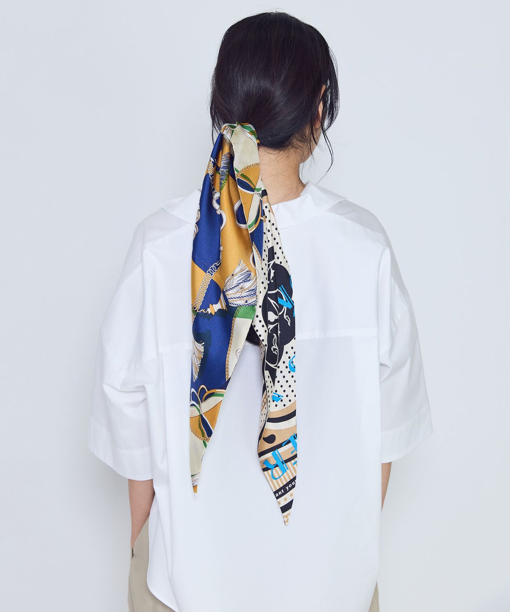 1er Arrondissement ＜manipuri (マニプリ)＞別注ダイヤ型スカーフ ベージュ