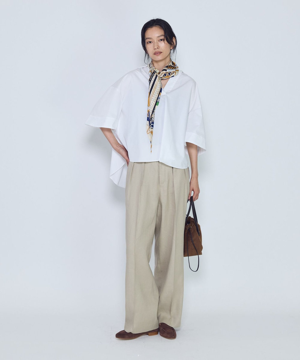 1er Arrondissement ＜manipuri (マニプリ)＞別注ダイヤ型スカーフ ベージュ