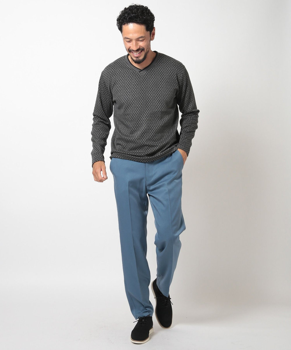 MEN'S BIGI フクレジャカードVネックカットソー グレー系その他