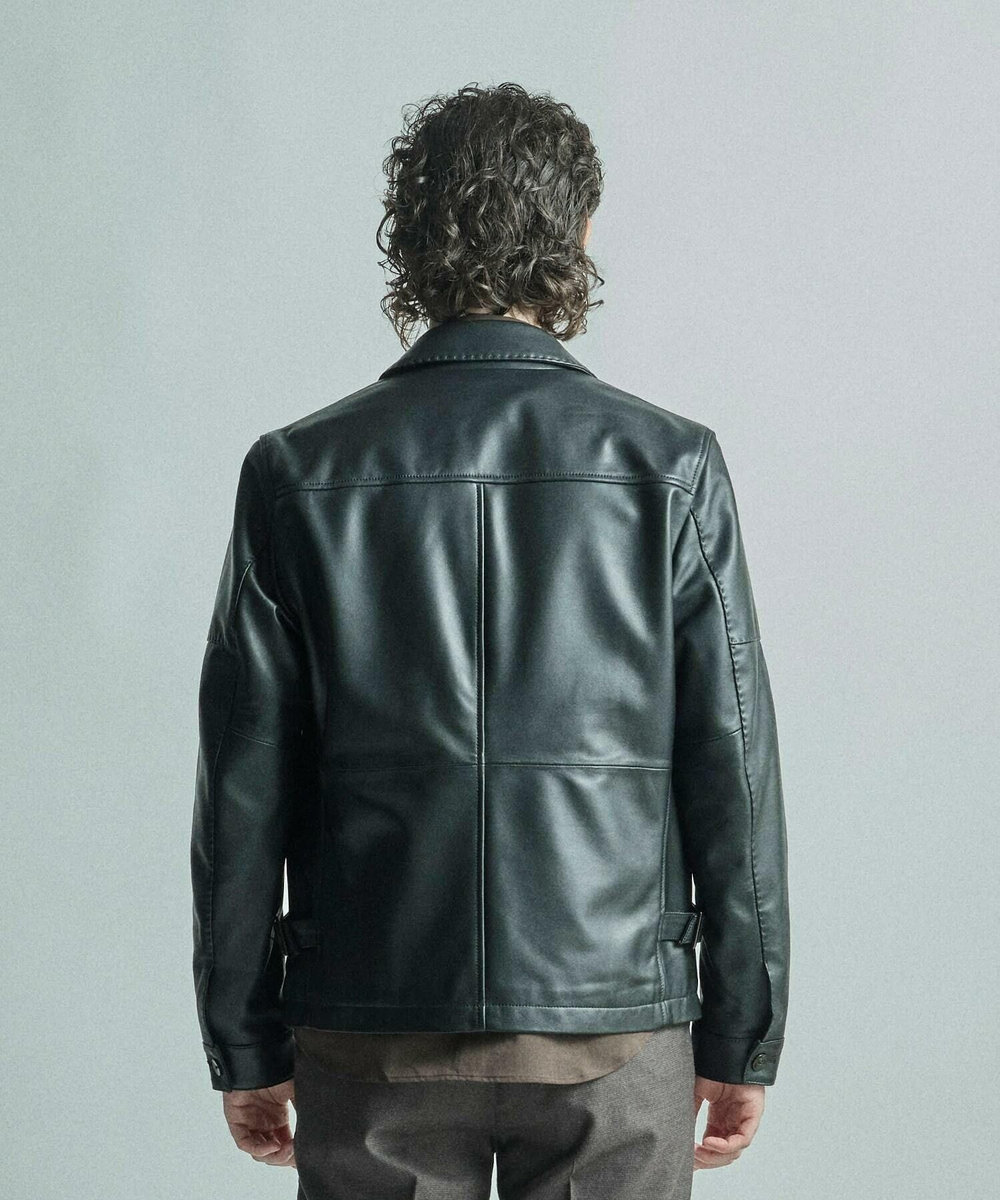 MEN'S BIGI クロームタンニングシープレザージャケット ブラック