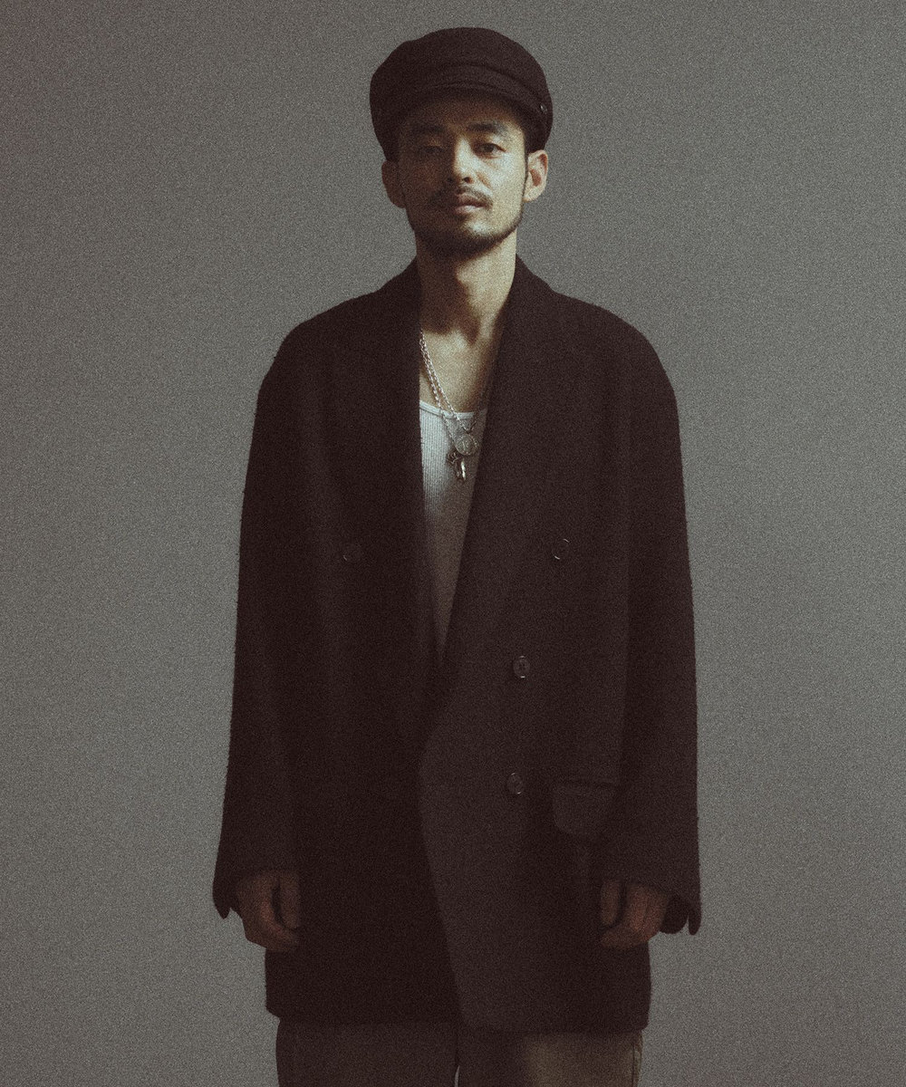 MEN'S BIGI 【BASED ON MEN'S BIGI HERITAGE】ブラックヘリンボーン コテージコート ブラック