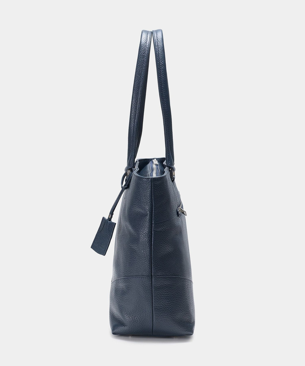 MEN'S BIGI 《別注》SEEKER シュリンクレザー2WAYトートバッグ ネイビー