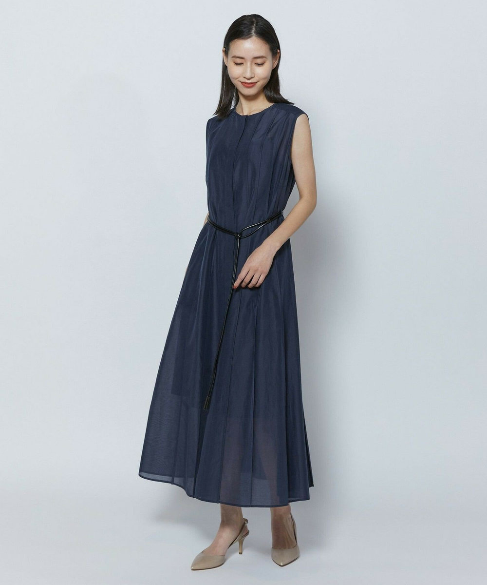 L'EQUIPE COUTURIER C/SEオーガンジーワンピース ネイビー