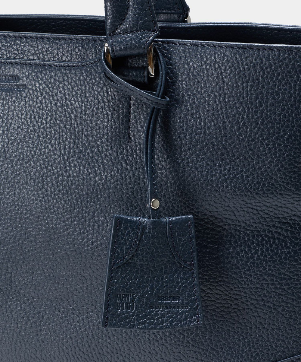 MEN'S BIGI 《別注》SEEKER シュリンクレザー2WAYトートバッグ ネイビー