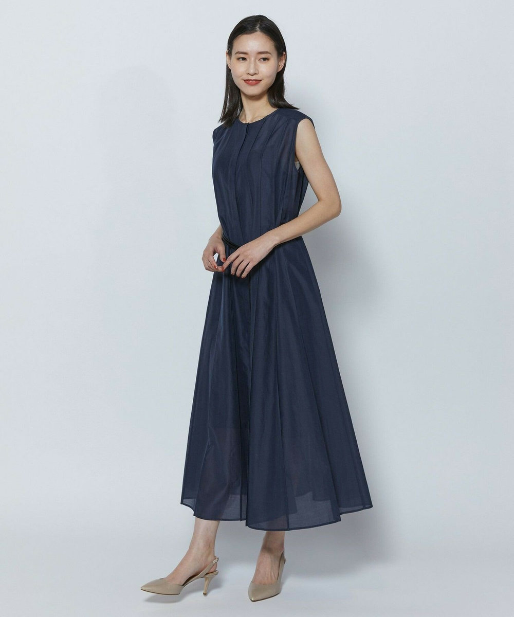 L'EQUIPE COUTURIER C/SEオーガンジーワンピース ネイビー