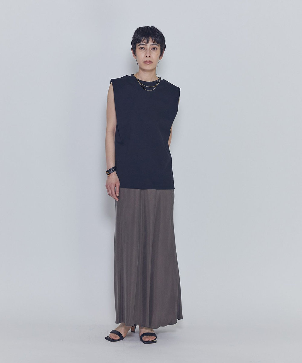 1er Arrondissement ショルダータックノースリーブTシャツ ブラック