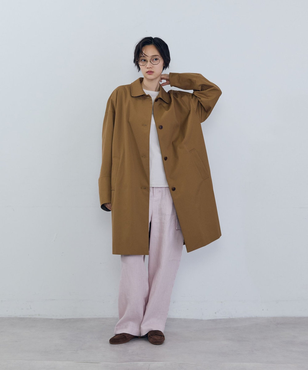 ADIEU TRISTESSE ステンカラーコート キャメル