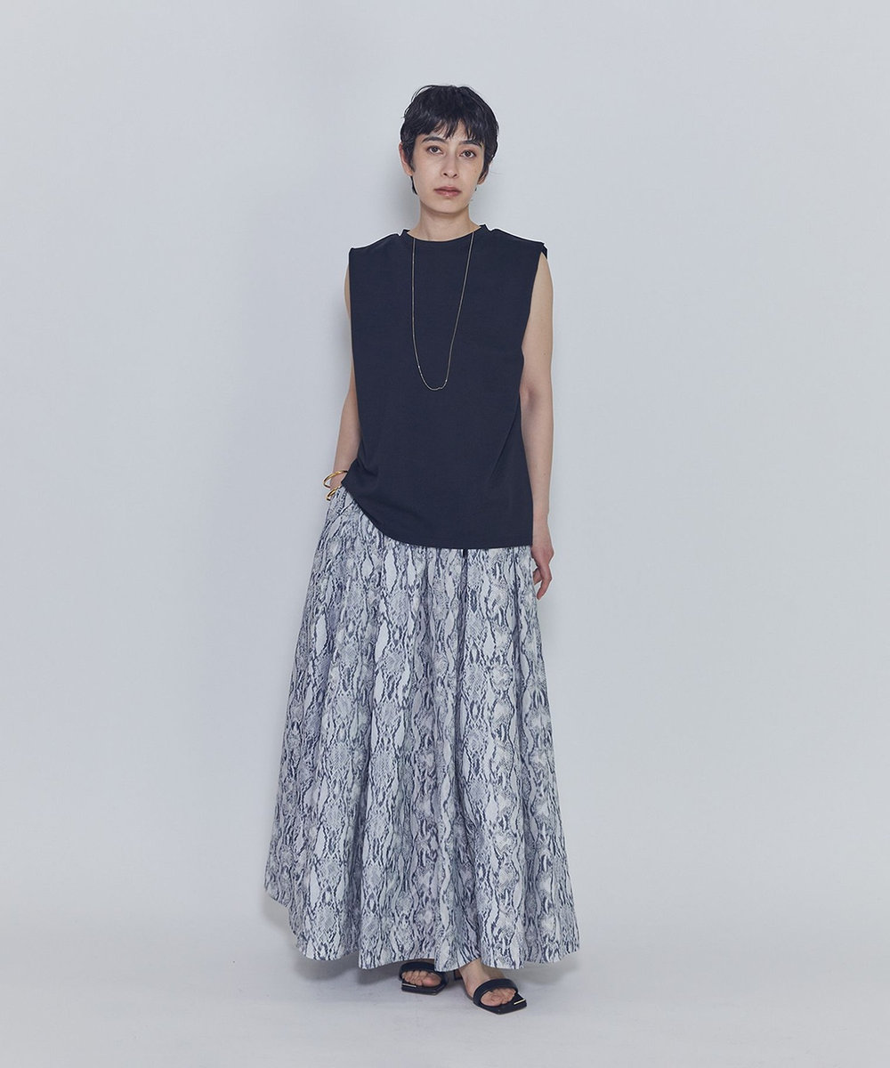 1er Arrondissement ショルダータックノースリーブTシャツ ブラック