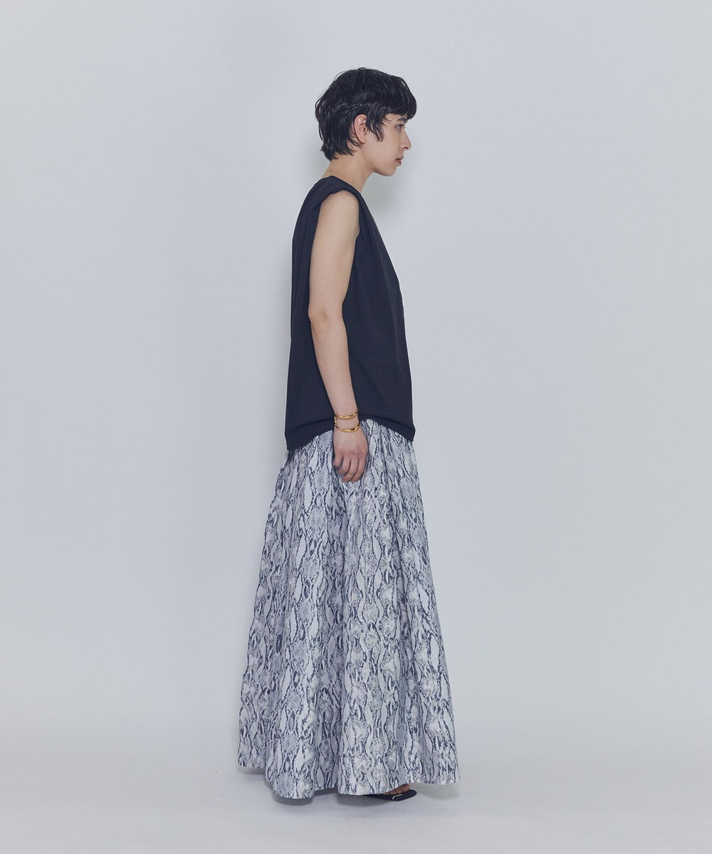 1er Arrondissement ショルダータックノースリーブTシャツ ブラック
