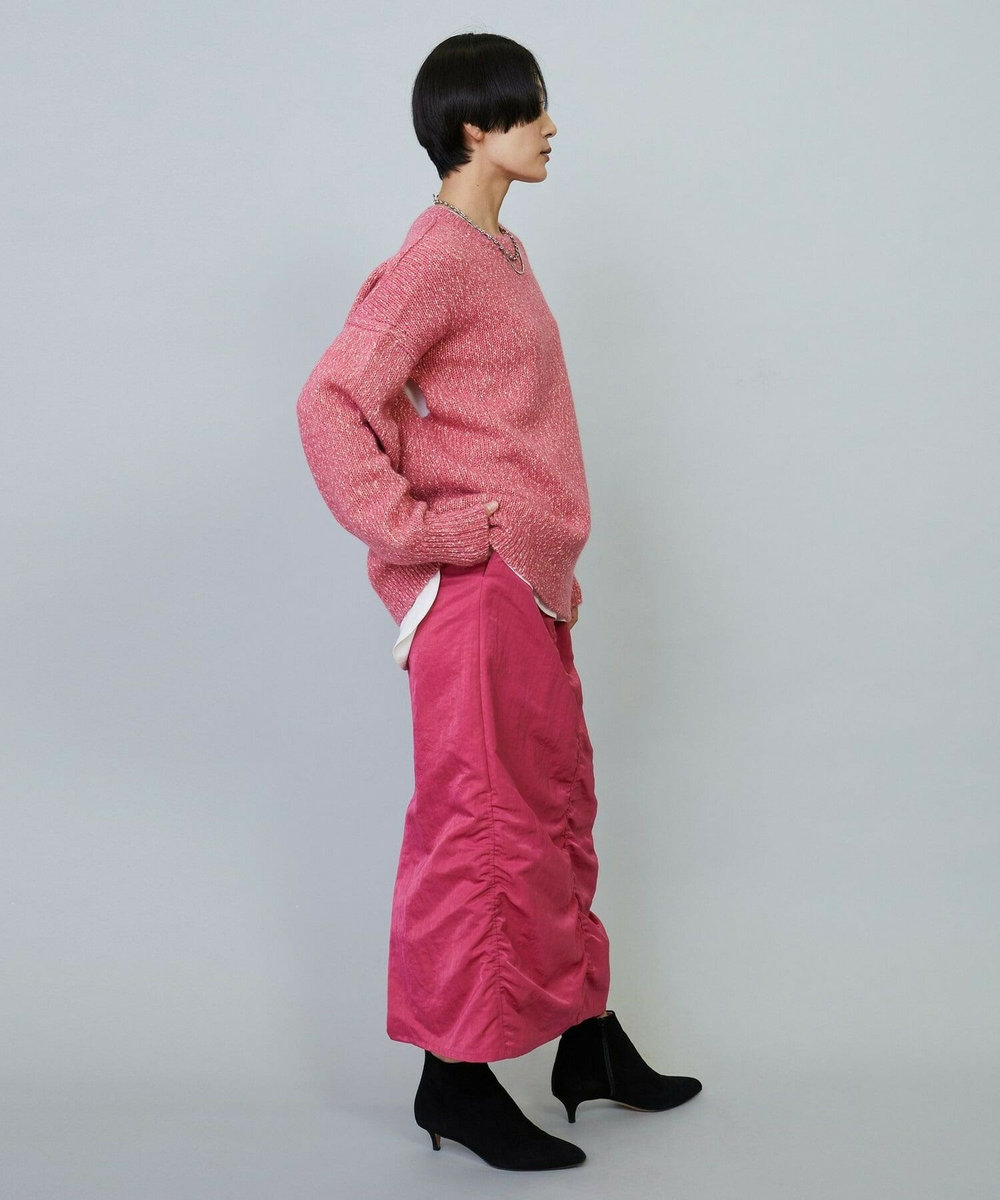 MOGA ナイロンタフタIラインスカート ピンク