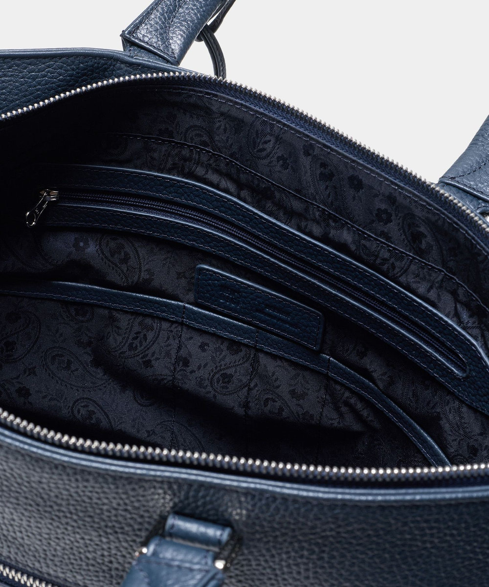 MEN'S BIGI 《別注》SEEKER シュリンクレザー2WAYトートバッグ ネイビー