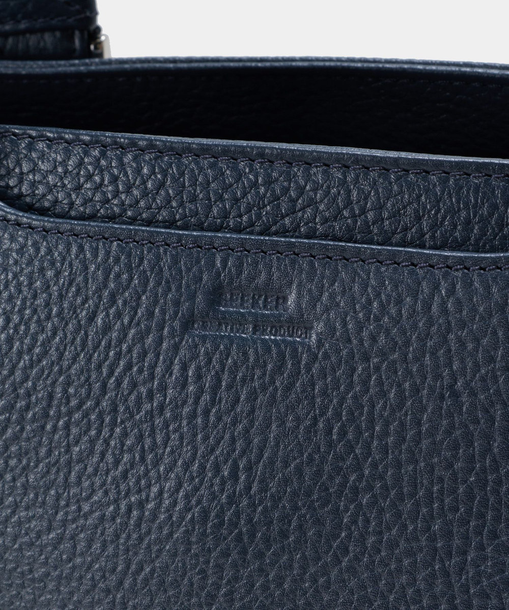 MEN'S BIGI 《別注》SEEKER シュリンクレザー2WAYトートバッグ ネイビー
