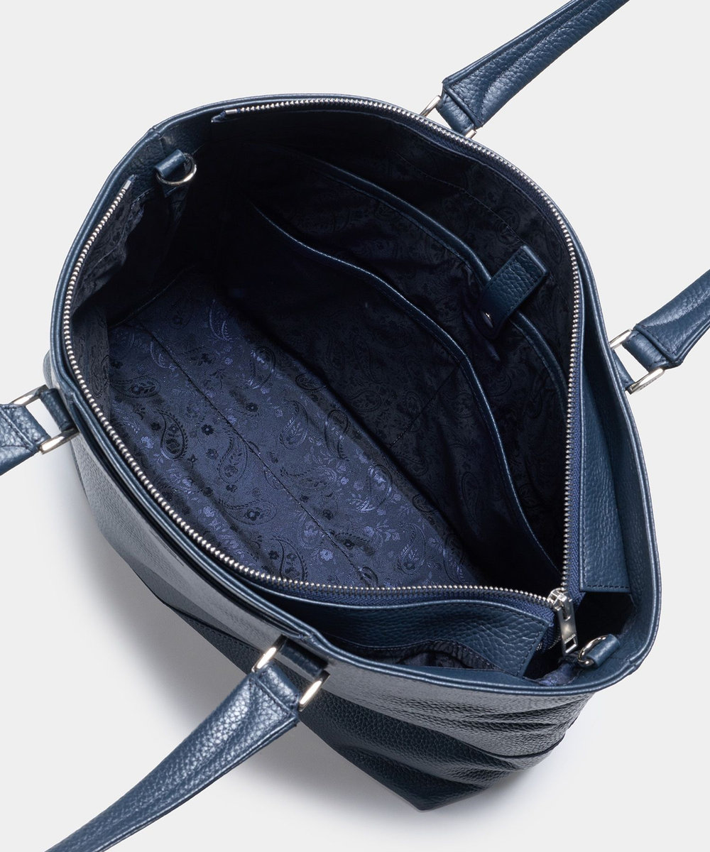 MEN'S BIGI 《別注》SEEKER シュリンクレザー2WAYトートバッグ ネイビー
