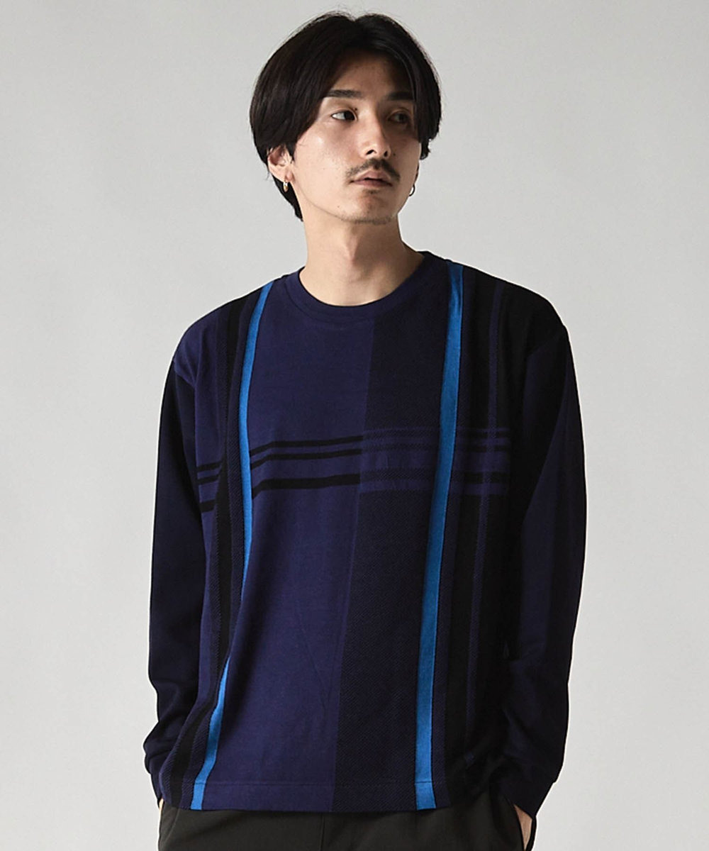 UNION STATION ＊WEB限定 ドッキング キリカエ オーバーロンT ネイビー