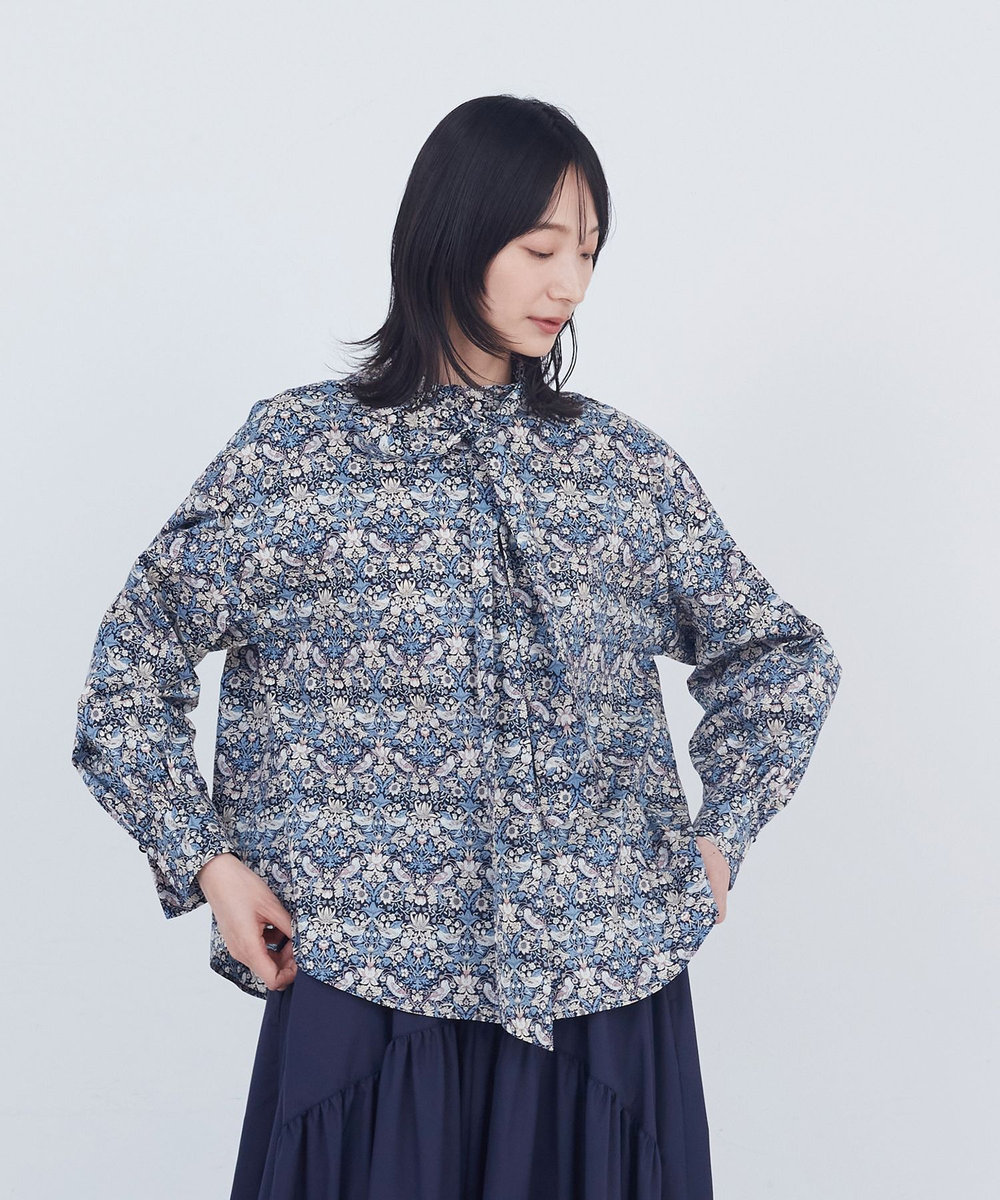 ADIEU TRISTESSE リバティプリントブラウス グレー系その他