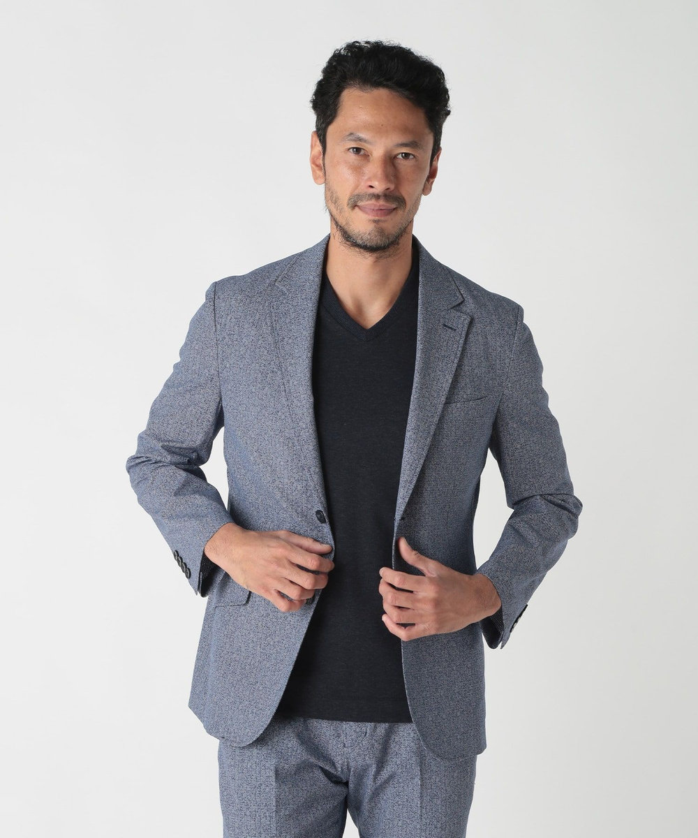 MEN'S BIGI ドットエアーメッシュプリントジャケット＜吸水速乾＞ ブルー