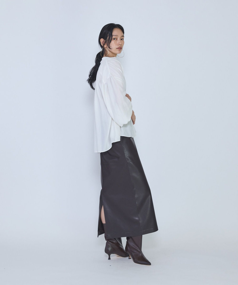 1er Arrondissement ギャザースキッパーブラウス オフホワイト