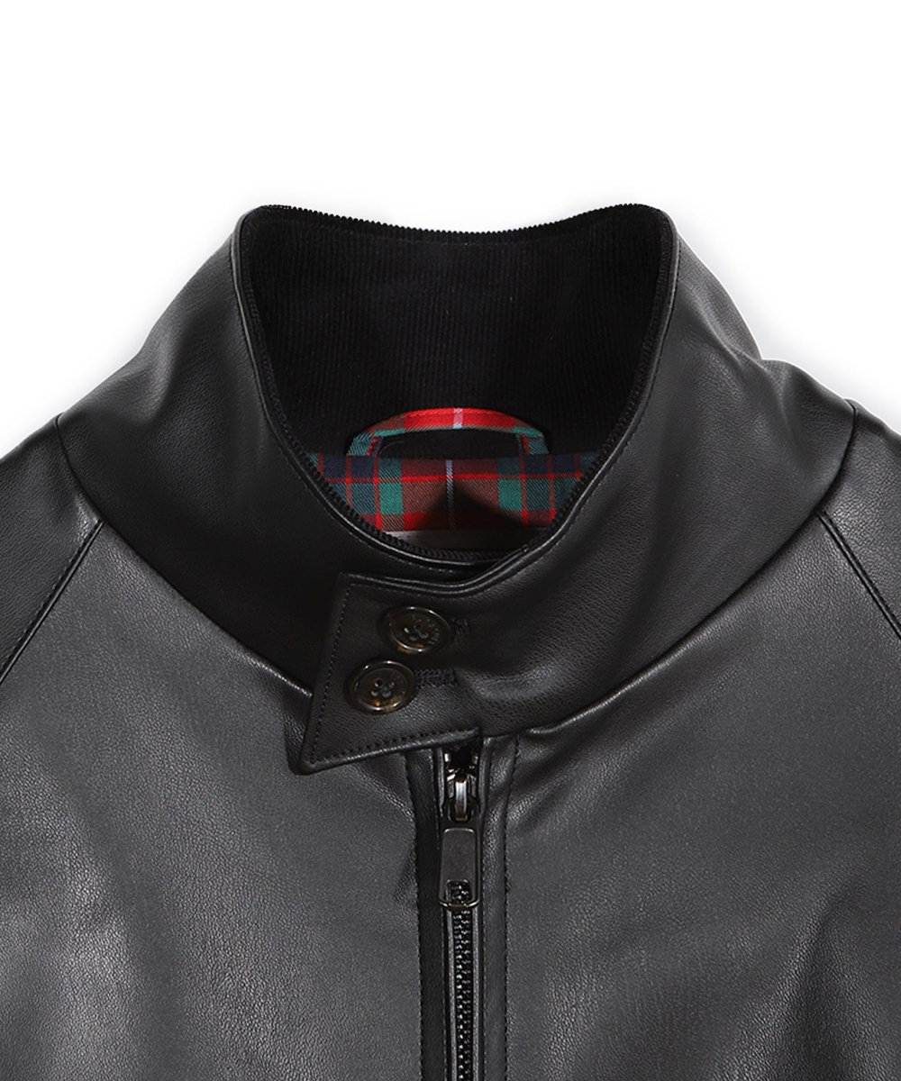 MEN'S BIGI 【BARACUTA/バラクータ】別注フェイクレザーG9ハリントンジャケット ブラック