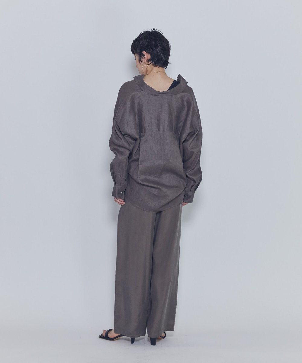 1er Arrondissement 60リネンシャツ カーキ