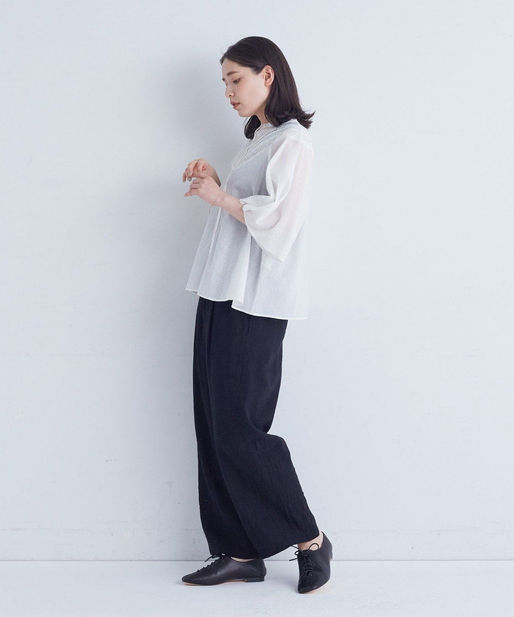 ADIEU TRISTESSE インドフィッシュボーンブラウス オフホワイト