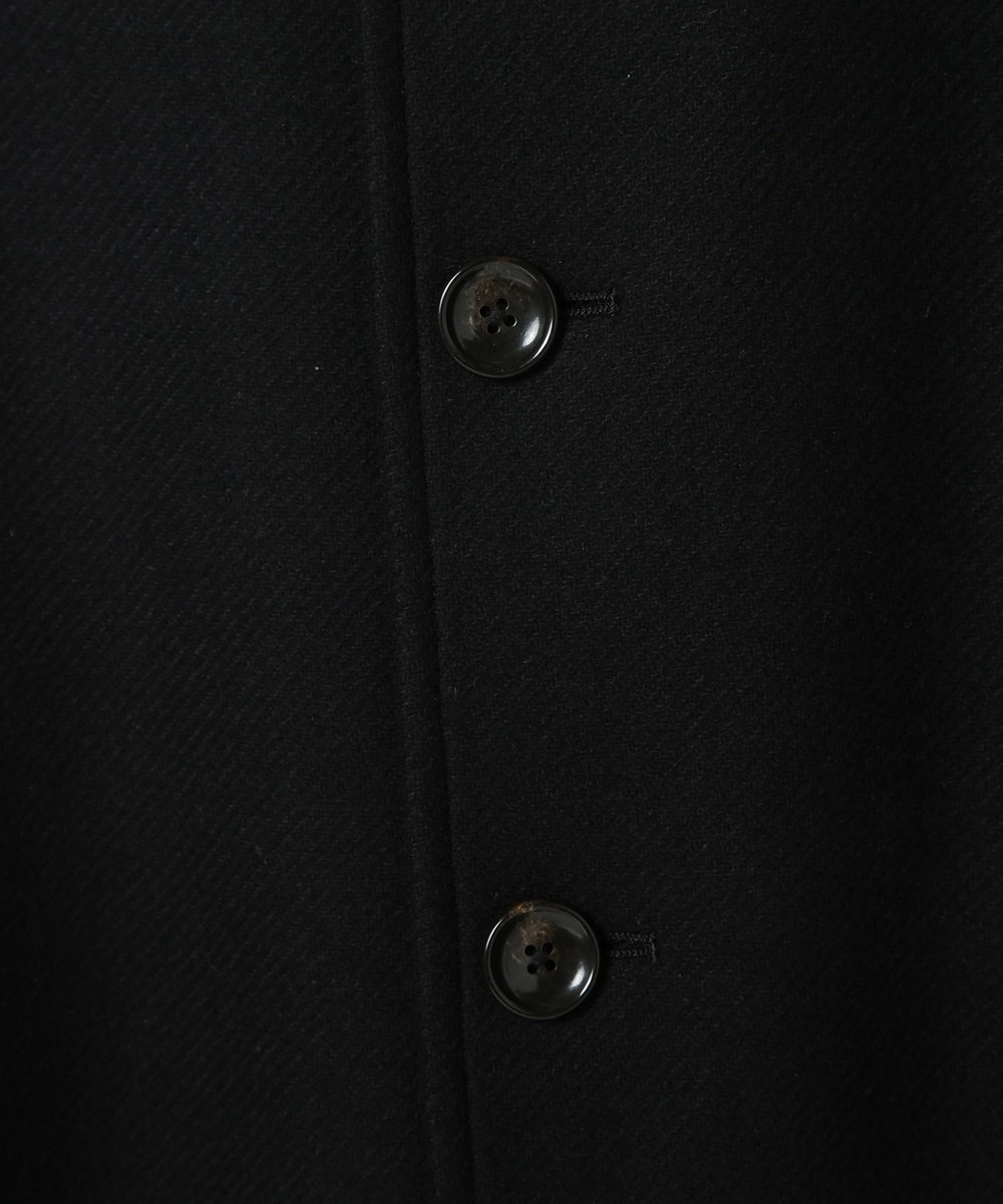 MEN'S BIGI Bellandiウールメルトンスタンドカラーコート ブラック