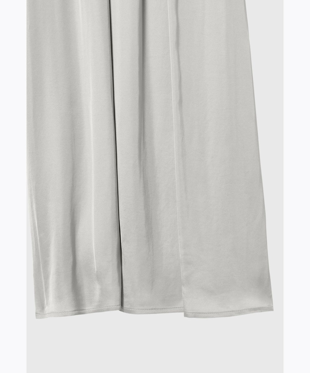 DÉPAREILLÉ VISCOSE SATIN TUCK WIDE PANTS / ヴィスコースサテンタックワイドパンツ ライトグレー