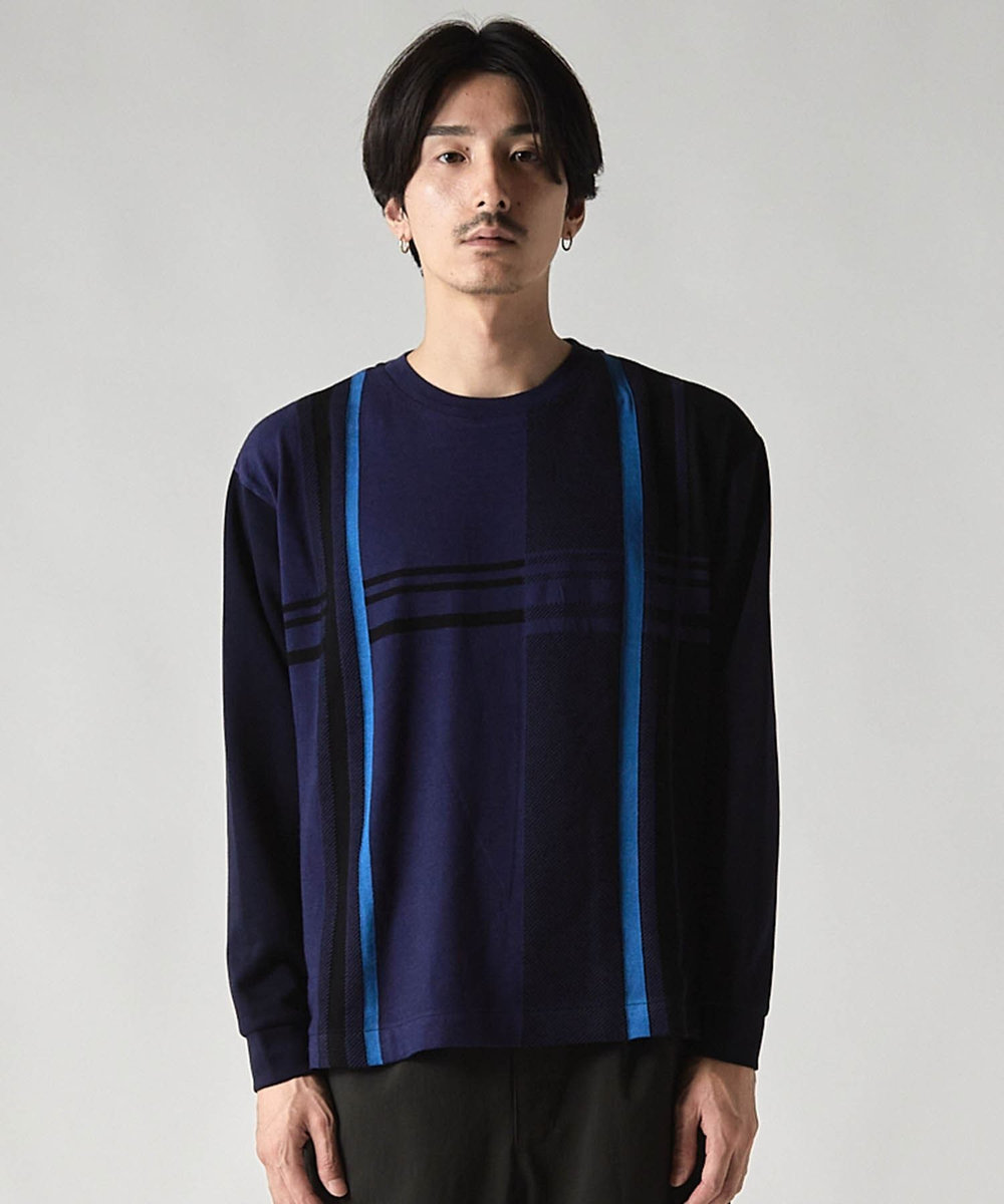 UNION STATION ＊WEB限定 ドッキング キリカエ オーバーロンT ネイビー