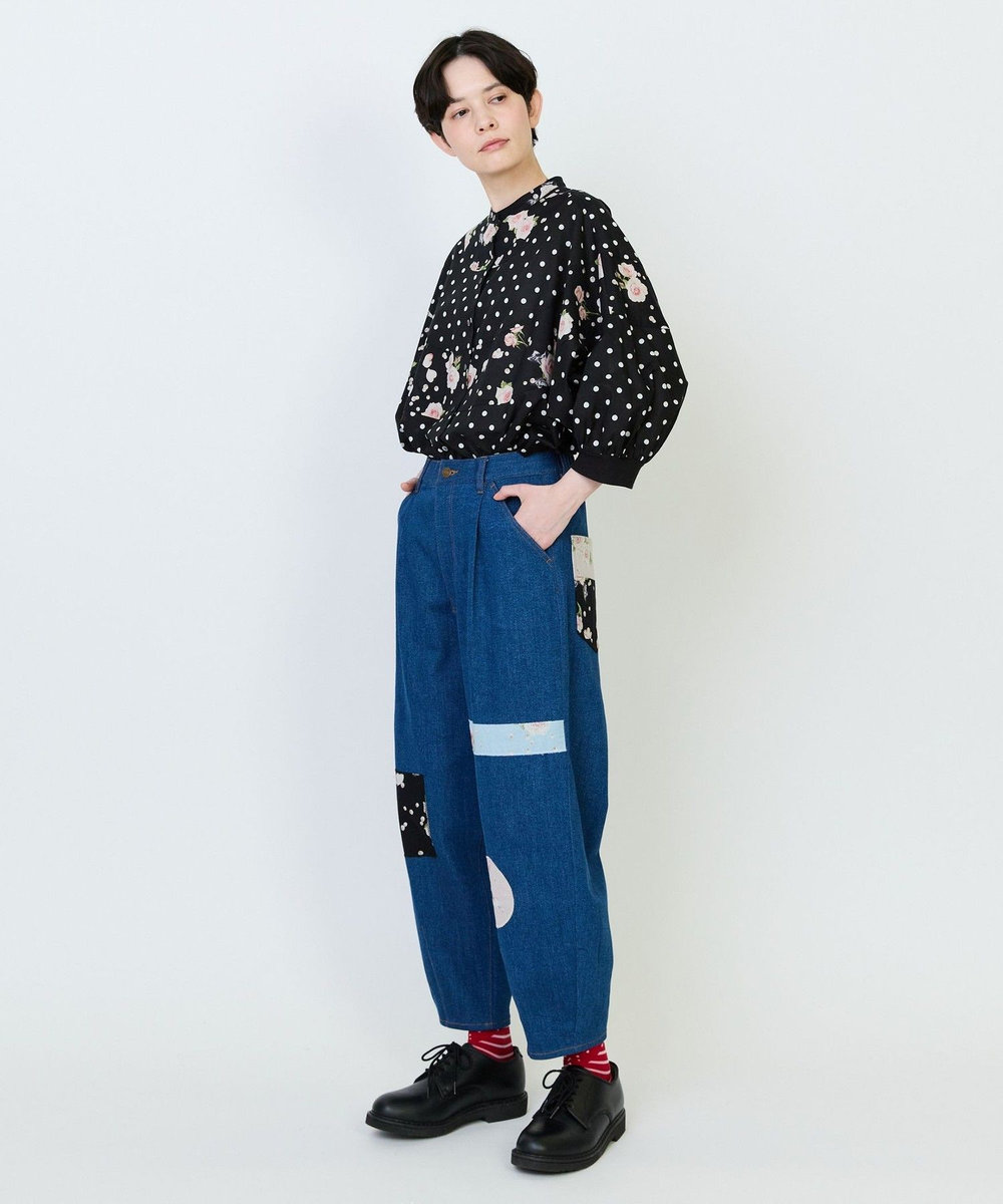FRAPBOIS リペアデニムパンツ ブルー