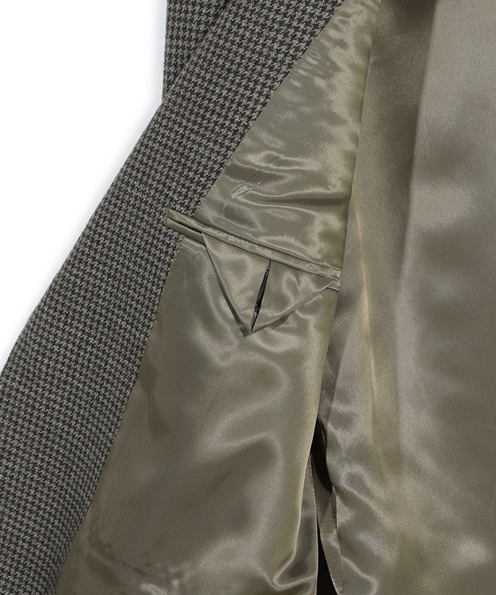 MEN'S BIGI 【50th Anniv . 菊池武夫】WOOL HOUNDSTOOTH JACKET カーキ