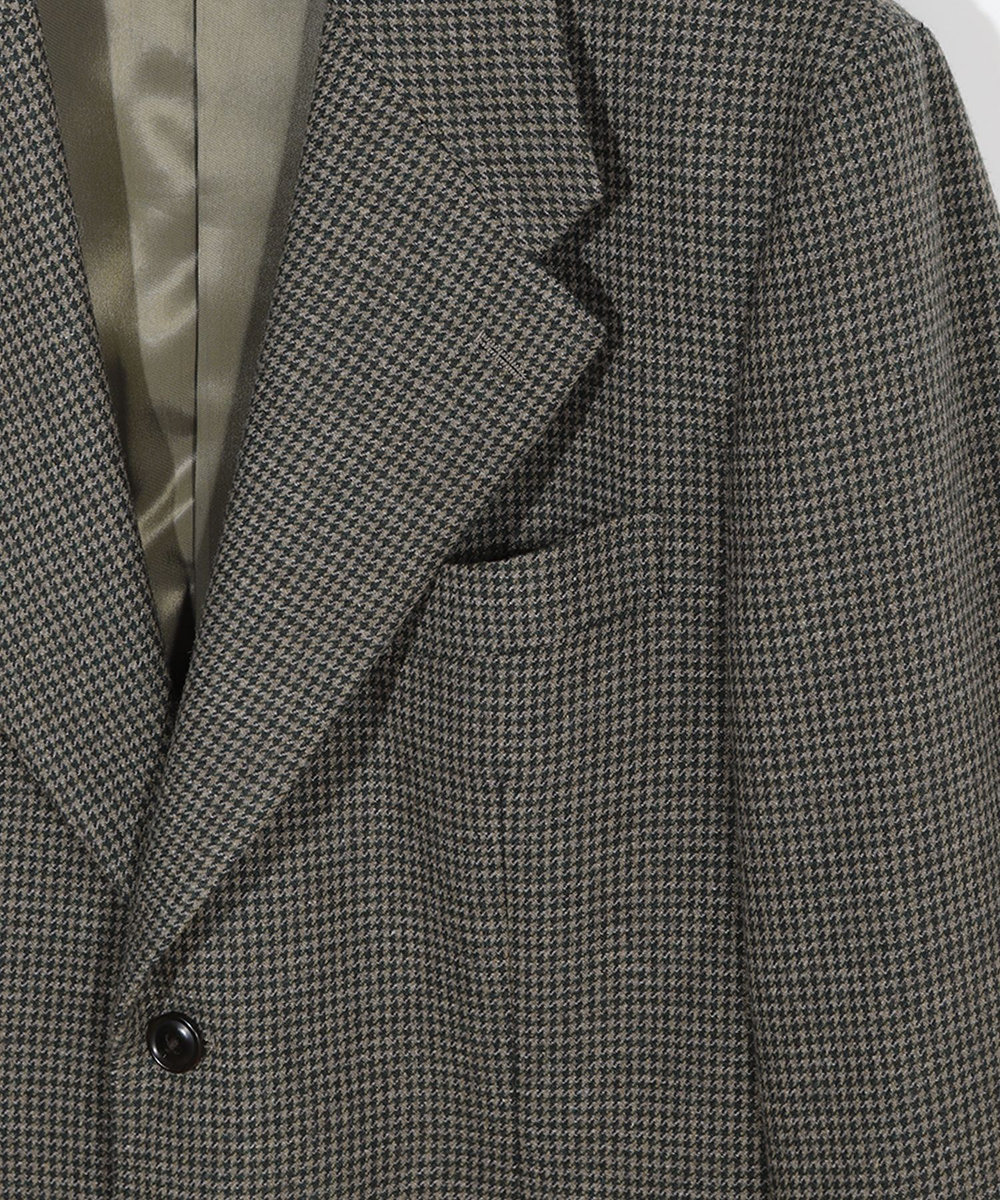 MEN'S BIGI 【50th Anniv . 菊池武夫】WOOL HOUNDSTOOTH JACKET カーキ
