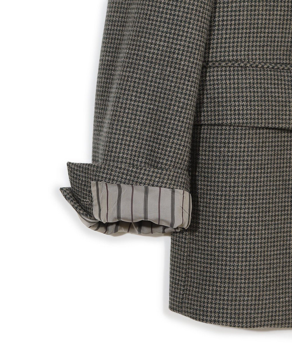 MEN'S BIGI 【50th Anniv . 菊池武夫】WOOL HOUNDSTOOTH JACKET カーキ