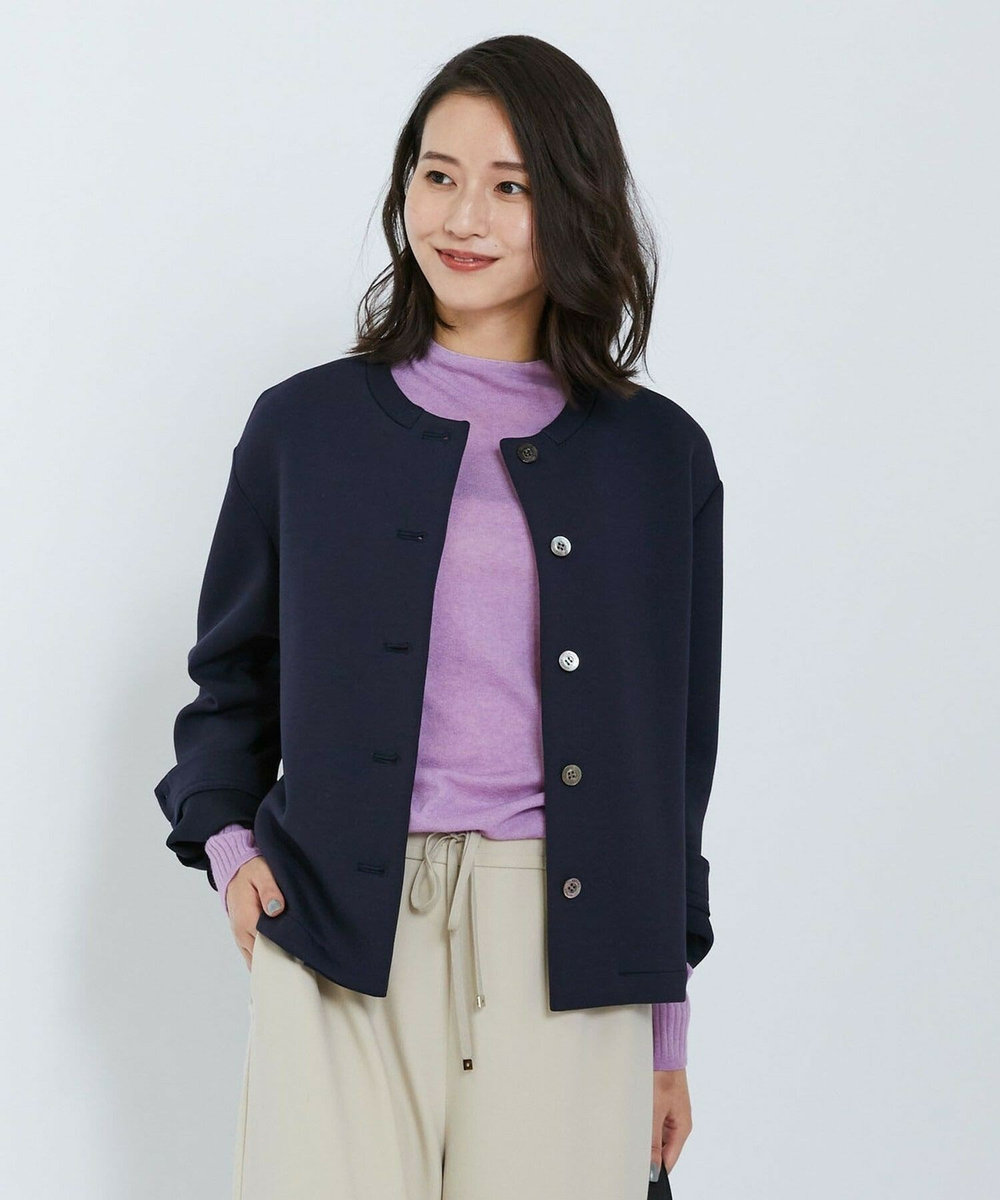 L'EQUIPE ダブルエアージャージジャケット ネイビー